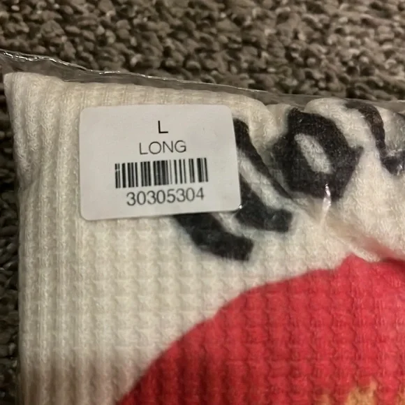 NEW & RARE Motörhead thermal long sleeve off white with black trim NWT women’s L - Picture 5 of 12